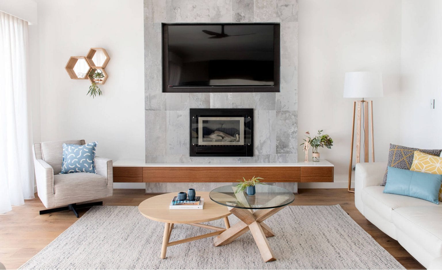 contemporary west coast abode living room